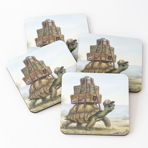 Item preview, Go Slow Turtle – Funny Watercolor Travel Tortoise - b designed and sold by chriswo-design.