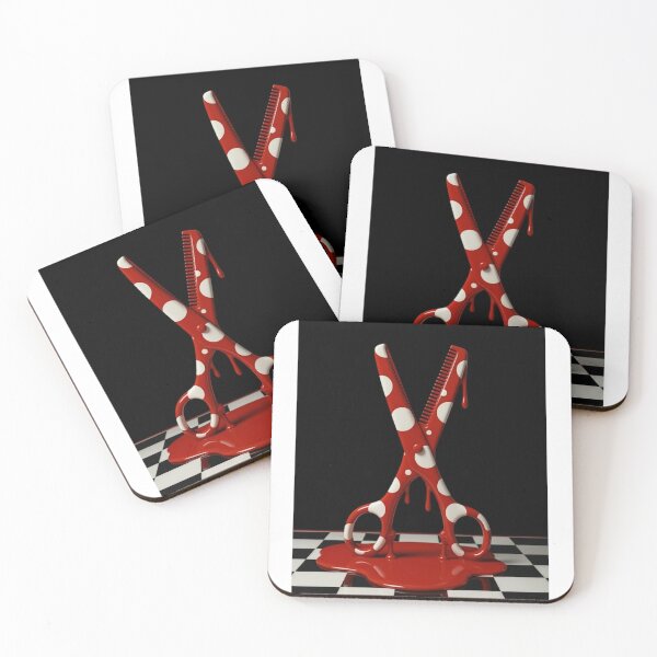 Item preview, Dripping Hairdresser Scissors Polka Dot Pop Art designed and sold by YourColorsWall.