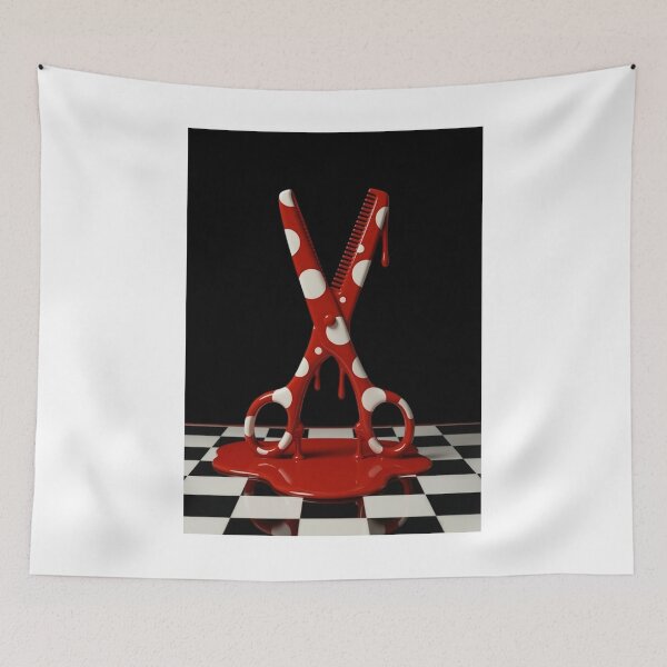 Item preview, Dripping Hairdresser Scissors Polka Dot Pop Art designed and sold by YourColorsWall.