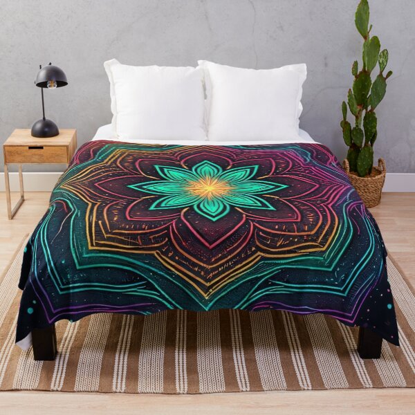 Item preview, Colorful, radiant mandala with mystical, galactic elements designed and sold by Mianku | Für das Leben.