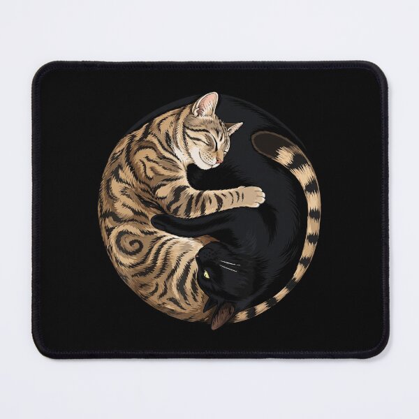 Item preview, Yin Yang Cats Balance Tabby Black Cat designed and sold by Vectraxos.