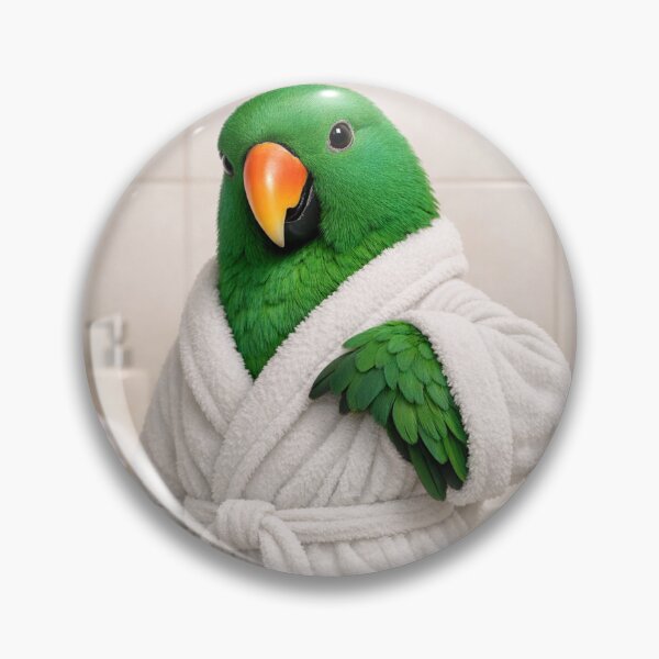 Item preview, Relaxing Bathrobe Eclectus Parrot designed and sold by Sillytoe.