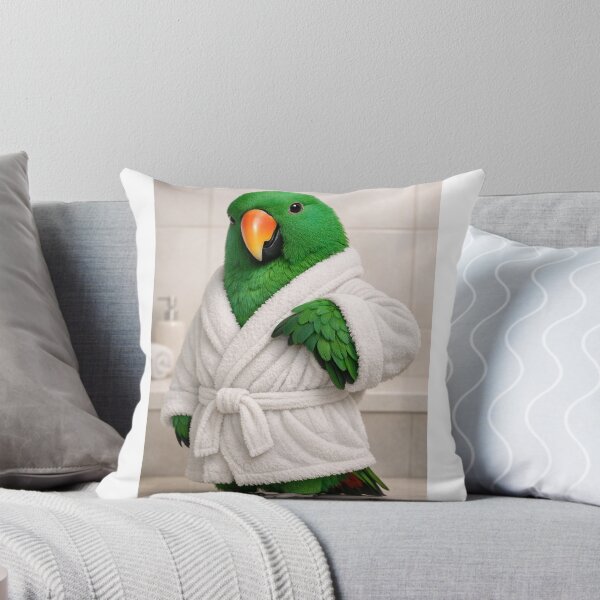 Item preview, Relaxing Bathrobe Eclectus Parrot designed and sold by Sillytoe.