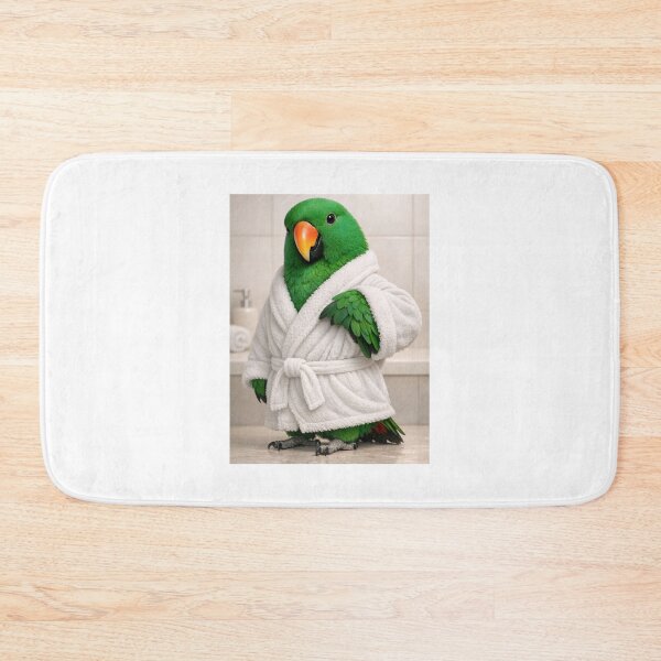 Item preview, Relaxing Bathrobe Eclectus Parrot designed and sold by Sillytoe.