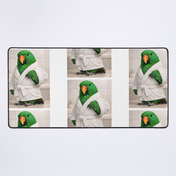 Item preview, Relaxing Bathrobe Eclectus Parrot designed and sold by Sillytoe.