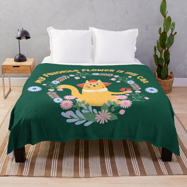 Item preview, My Favorite Flower Is My Cat Floral Design designed and sold by Sachie's Studio.