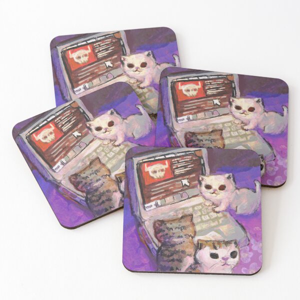 Item preview, Kittens browsing a creepypasta site. designed and sold by guilhernunes.