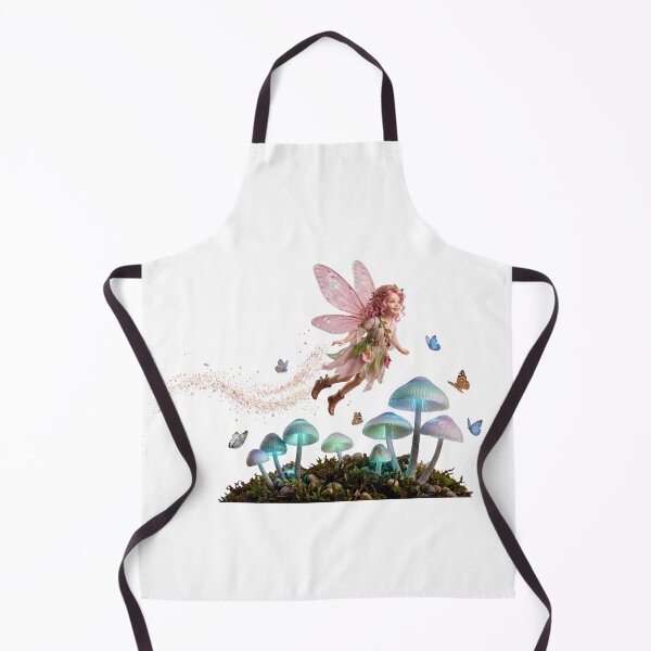 Item preview, Pink Fairy Over Glowing Mushrooms designed and sold by butterflies-new.
