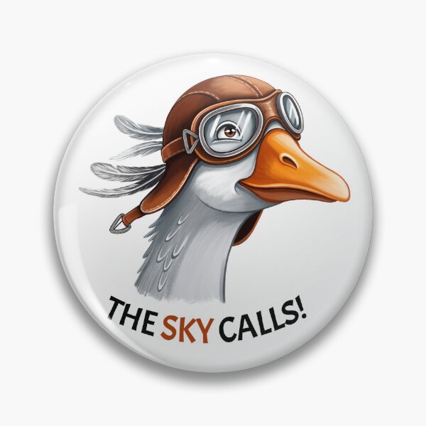 Item preview, The Sky Calls! Funny Pilot Goose designed and sold by RitaRuni1992.