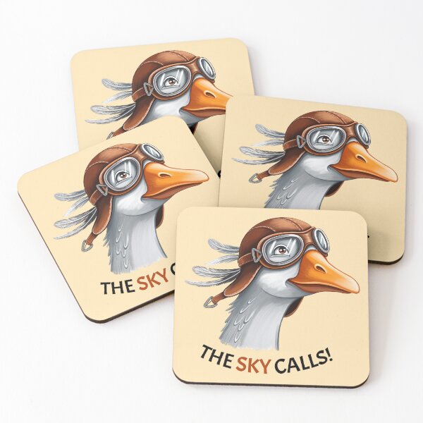 Item preview, The Sky Calls! Funny Pilot Goose designed and sold by RitaRuni1992.