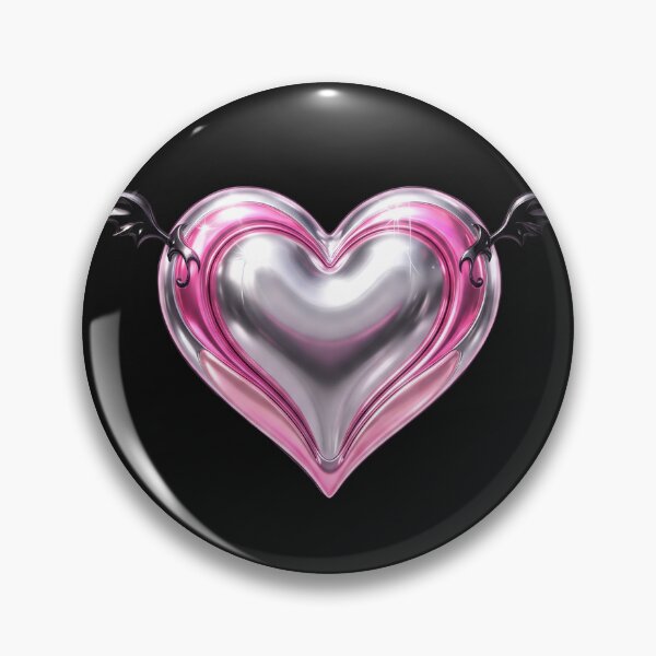 Item preview, Pink chrome heart designed and sold by Darkshades.