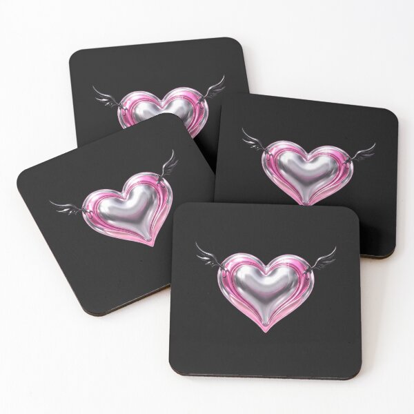 Item preview, Pink chrome heart designed and sold by Darkshades.