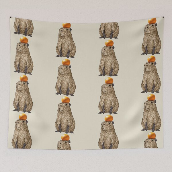 Item preview, Capibara w Orange , Geometric designed and sold by Hypedi.