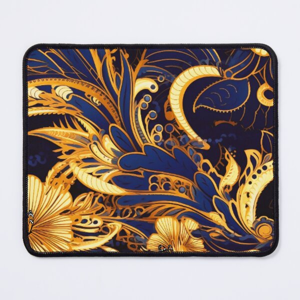 Item preview, GOLDEN BLUE BUTTERFLY GARDEN - ELEGANT FLORAL BEAUTY & GRACE. designed and sold by Casualcorner55.