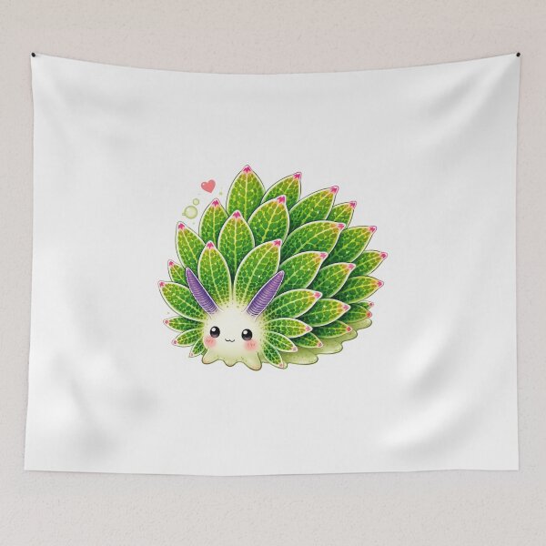 Item preview, Kawaii Leaf Sheep Sea Slug designed and sold by mimiartes.