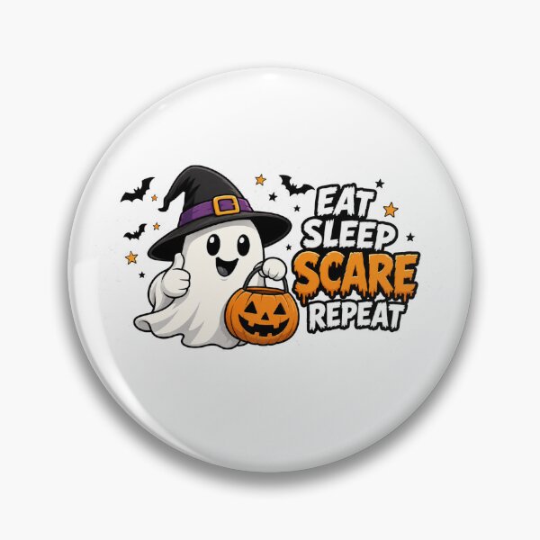 Item preview, Halloween eat, sleep, scare, react designed and sold by DailyQuestPrint.