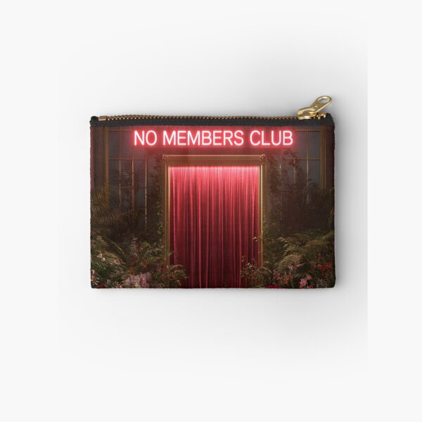 Item preview, No Members Club Red Curtain Art Painting Chrome Frame designed and sold by RichardRags.