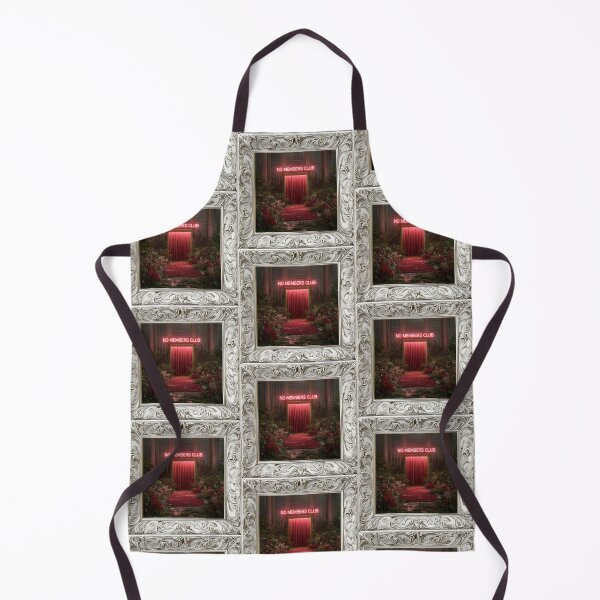 Item preview, No Members Club Red Curtain Art Painting Chrome Frame designed and sold by RichardRags.