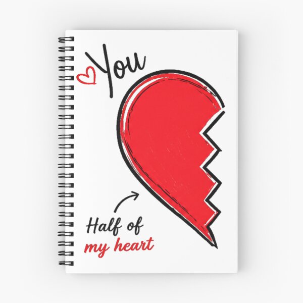 Item preview, You – Half of My Heart | Matching Couple Broken Heart Design designed and sold by bloomandbeads.eu.