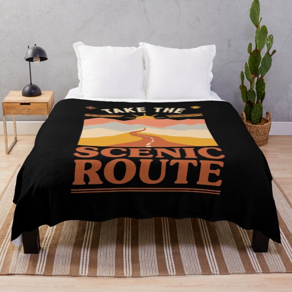 Item preview, Take the Scenic Route T Shirt, Retro Travel Shirt, Vintage Summer Road Trip Tee designed and sold by Daily Mood Tees.