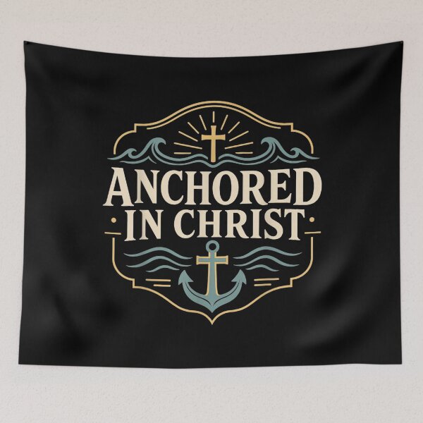 Item preview, Anchored In Christ Faith Cross Design designed and sold by Vectraxos.