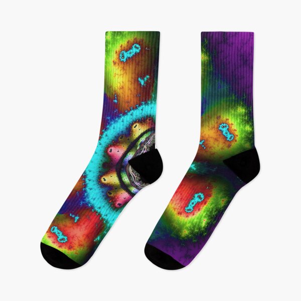 Item preview, Fluorescent Mandelbrot Mandala Neon Fractal Art designed and sold by pinkal.