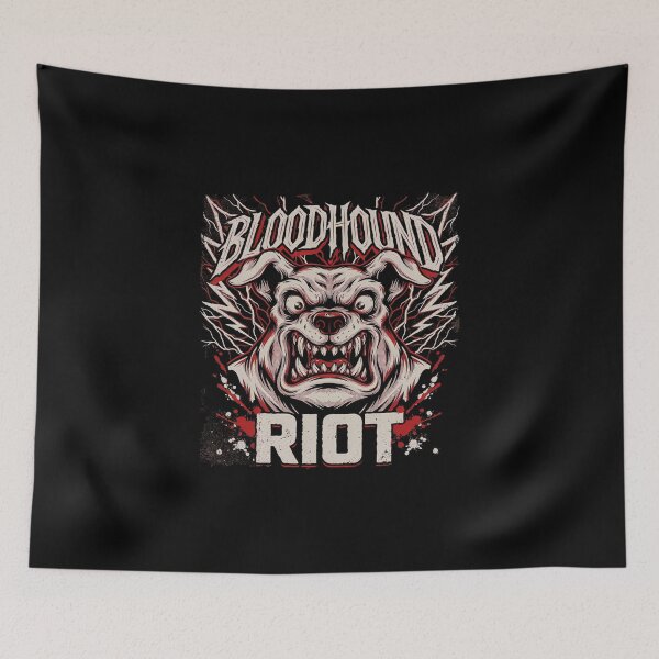Item preview, Bloodhound Riot Snarling Dog Metal Graphic designed and sold by Enea Kelo.
