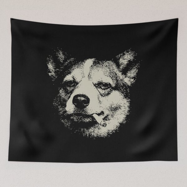Item preview, Dog Smoking Cigarette Funny Corgi Meme designed and sold by Vectraxos.
