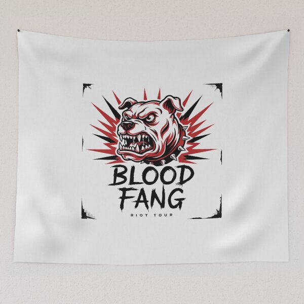 Item preview, Blood Fang Riot Tour Snarling Bulldog Spiked Collar Graphic designed and sold by Enea Kelo.
