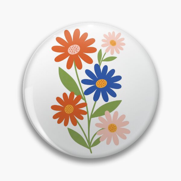 Item preview, Retro Floral Bouquet Mid Century Daisies Art designed and sold by Dzblack.