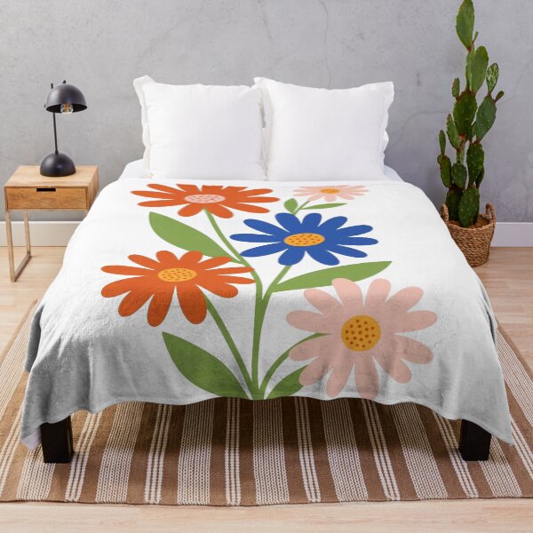 Item preview, Retro Floral Bouquet Mid Century Daisies Art designed and sold by Dzblack.