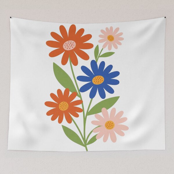 Item preview, Retro Floral Bouquet Mid Century Daisies Art designed and sold by Dzblack.