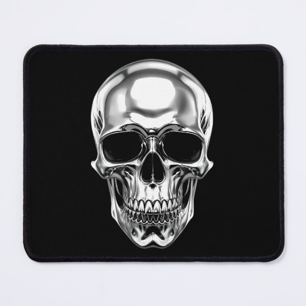 Item preview, Chrome Skull Sculpture With Reflective Finish designed and sold by Linework Studio.