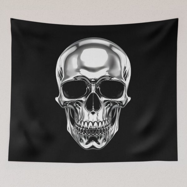 Item preview, Chrome Skull Sculpture With Reflective Finish designed and sold by Linework Studio.