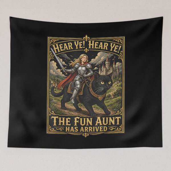 Item preview, Fun Aunt Has Arrived Funny Knight Cat designed and sold by Vectraxos.