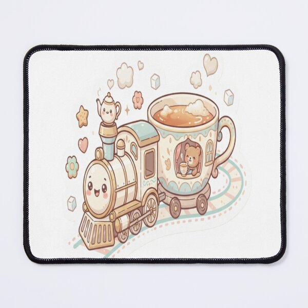 Item preview, Cute Kawaii Tea Train with Teddy Bear ☕?? designed and sold by AdityaShop18.