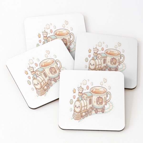 Item preview, Cute Kawaii Tea Train with Teddy Bear ☕?? designed and sold by AdityaShop18.