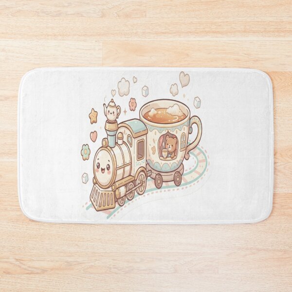 Item preview, Cute Kawaii Tea Train with Teddy Bear ☕?? designed and sold by AdityaShop18.