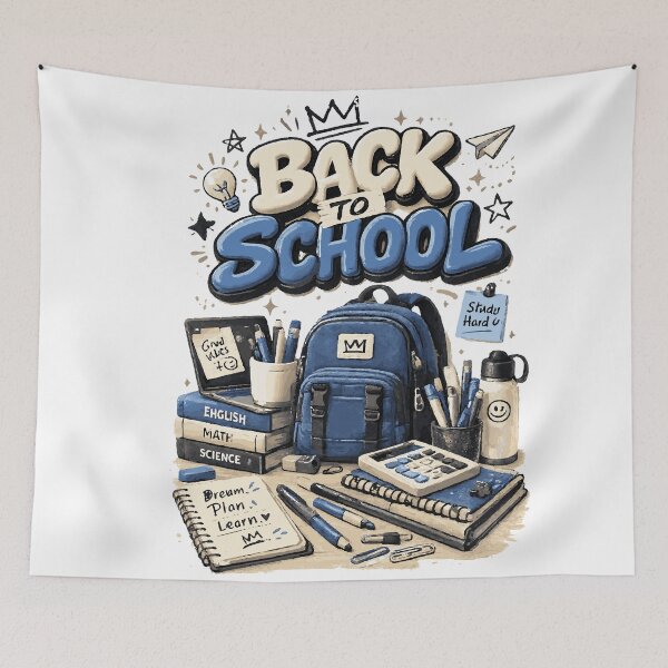 Item preview,  Back to School 2 | Blue 3D School Supplies Student Design designed and sold by Sunday.Supply.