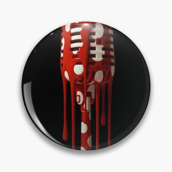Item preview, Dripping Vintage Microphone Polka Dot Pop Art designed and sold by YourColorsWall.
