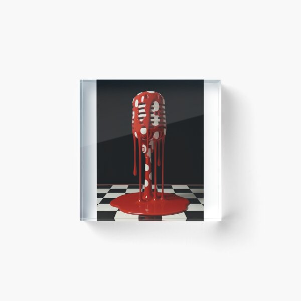 Item preview, Dripping Vintage Microphone Polka Dot Pop Art designed and sold by YourColorsWall.
