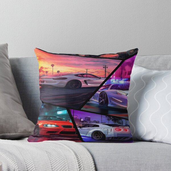 Item preview, A Dynamic Urban Street Racing Scene Featuring Iconic Sports Cars and Bold Color Palette with Neon Highlights designed and sold by Matt_Smith.