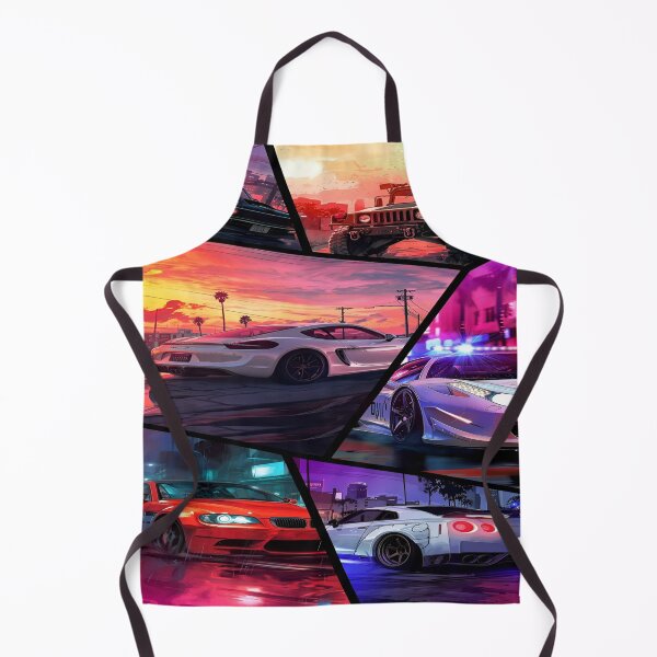 Item preview, A Dynamic Urban Street Racing Scene Featuring Iconic Sports Cars and Bold Color Palette with Neon Highlights designed and sold by Matt_Smith.