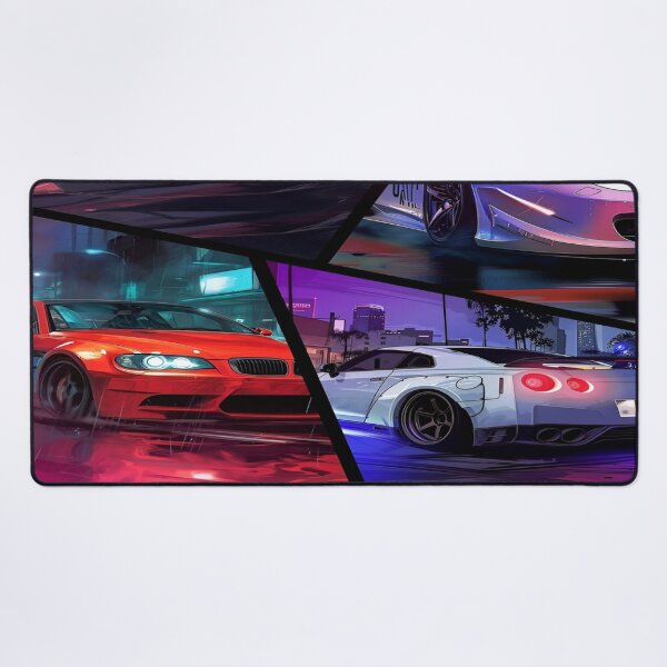 Item preview, A Dynamic Urban Street Racing Scene Featuring Iconic Sports Cars and Bold Color Palette with Neon Highlights designed and sold by Matt_Smith.