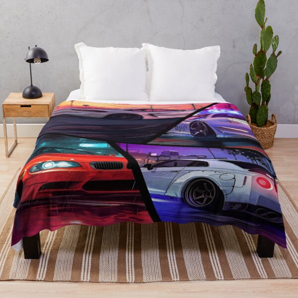 Item preview, A Dynamic Urban Street Racing Scene Featuring Iconic Sports Cars and Bold Color Palette with Neon Highlights designed and sold by Matt_Smith.