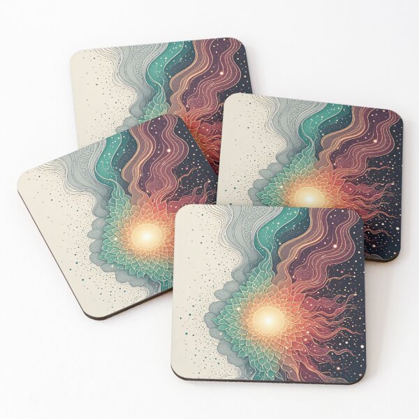 Item preview, The cosmic sunrise in the waves of life designed and sold by Mianku | Für das Leben.