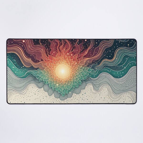 Item preview, The cosmic sunrise in the waves of life designed and sold by Mianku | Für das Leben.