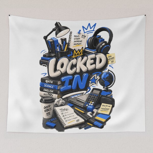 Item preview, Locked In | Study Motivation Student Focus Design designed and sold by Sunday.Supply.