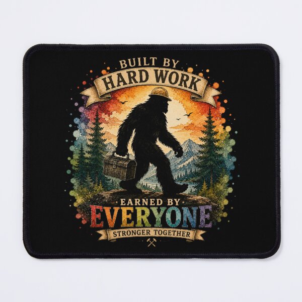 Item preview, Bigfoot Construction Worker Shirt Hard Work Labor Day designed and sold by HolidayMoods.