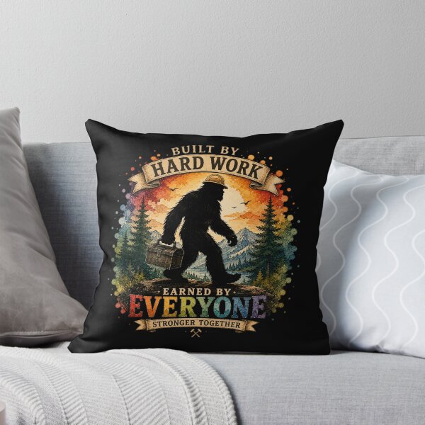 Item preview, Bigfoot Construction Worker Shirt Hard Work Labor Day designed and sold by HolidayMoods.